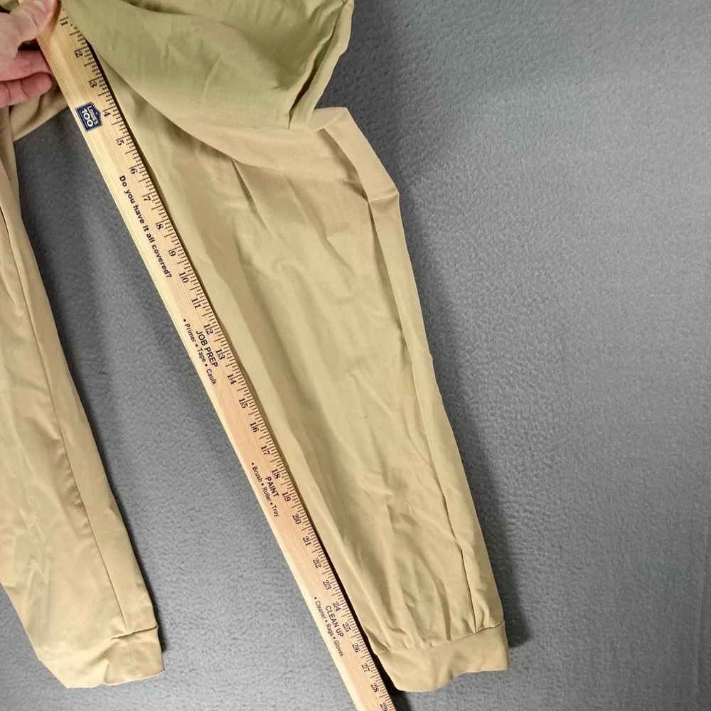 Stylus Men's Khaki Polyester Jogger‎ Pants Size 34 Regular Golf Casual